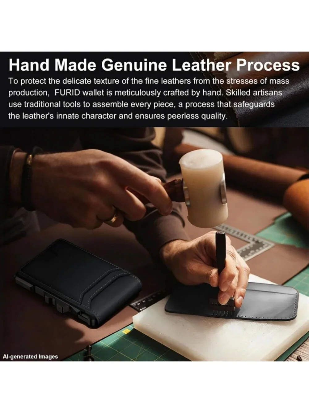 Slim RFID Leather Wallet for Men | Genuine Minimalist Design, Compact & Stylish